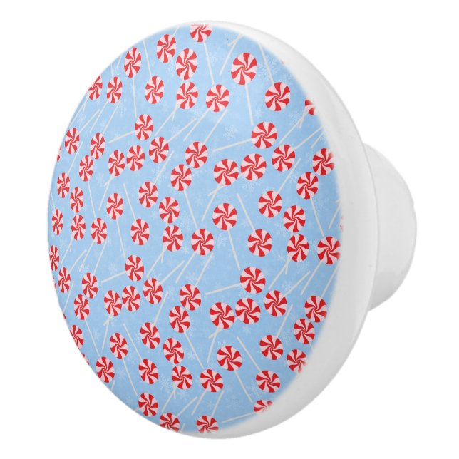 Bouton De Porte En Céramique Pepperment Minets bonbons Noël (Droite)