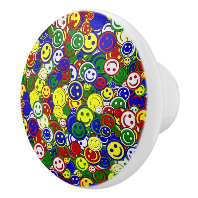 Bouton De Porte En Céramique Perles de visage primaires - KNOB VERT-CÉRAMIQUE (Droite)