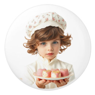 Bouton De Porte En Céramique Petit mignon avec des chocolats roses en forme de 