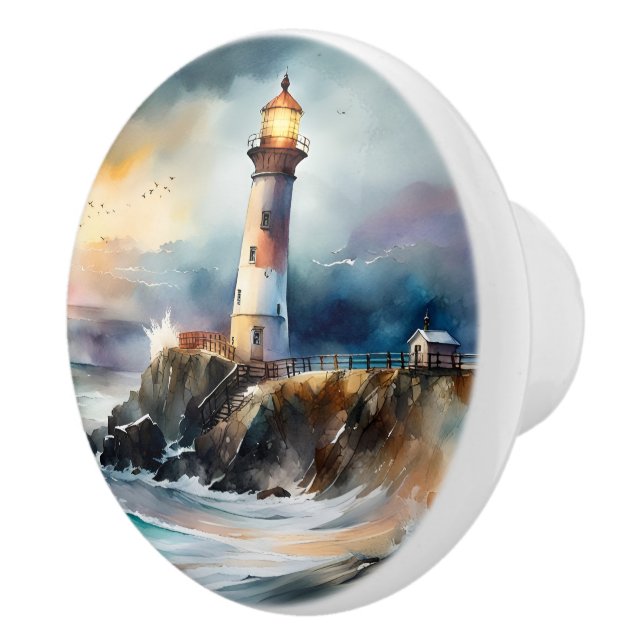 Bouton De Porte En Céramique Phare (Droite)
