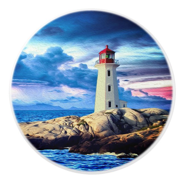 Bouton De Porte En Céramique Phare R - Knob (Devant)