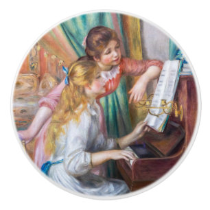 Bouton De Porte En Céramique Pierre Auguste Renoir - Jeunes filles au piano