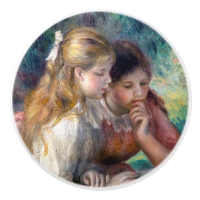 Bouton De Porte En Céramique Pierre-Auguste Renoir - Lecture (Devant)