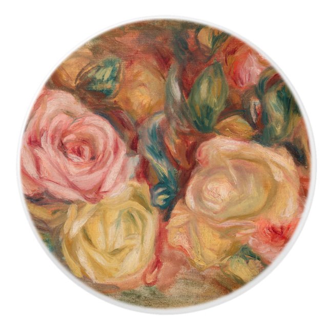 Bouton De Porte En Céramique Pierre-Auguste Renoir - Rose (Devant)