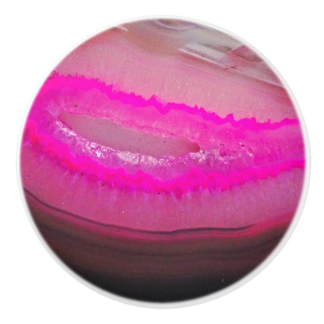 Bouton De Porte En Céramique Pierre gemme de Faux d'agate de roses indien (Devant)