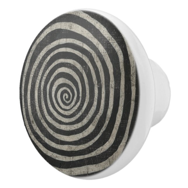 Bouton De Porte En Céramique Pierre - spirale (Droite)