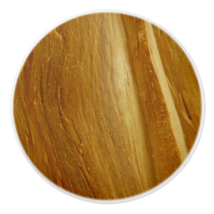 Bouton De Porte En Céramique Pine Wood II Faux Texture en bois