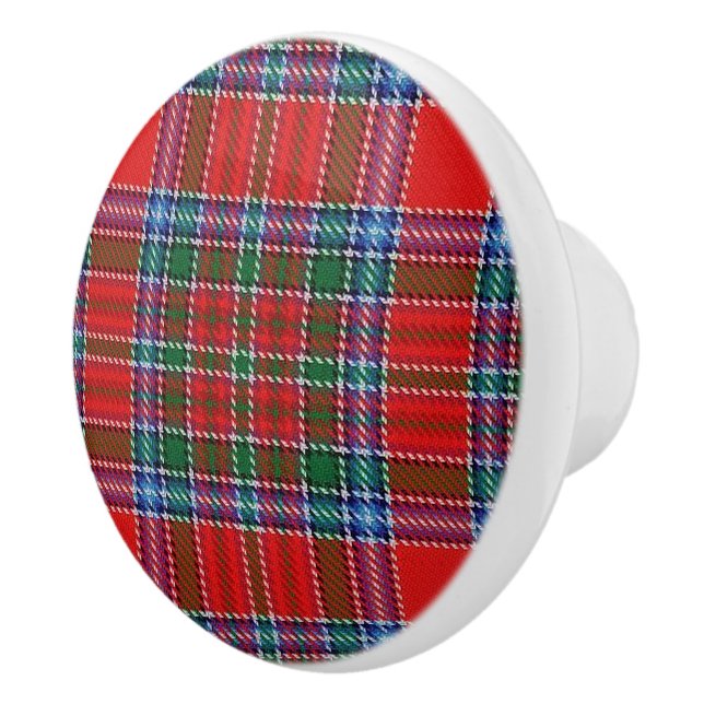 Bouton De Porte En Céramique Plaid de tartan écossais de MacBean de clan de (Droite)