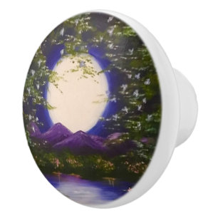 Bouton De Porte En Céramique Pleine Lune