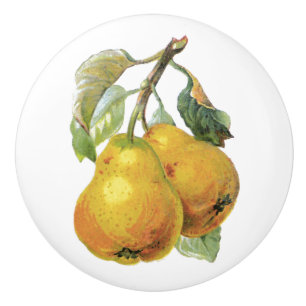 Bouton De Porte En Céramique Poires vintages - Décor maison de campagne