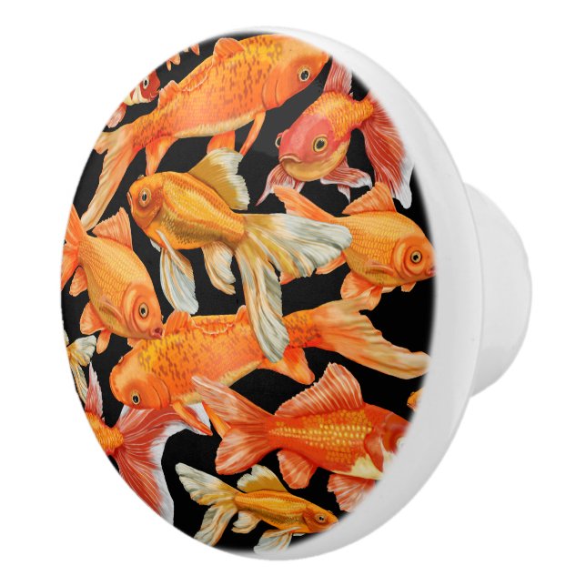 Bouton De Porte En Céramique Poisson d'or (Droite)