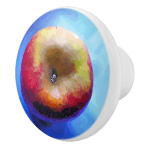 BOUTON DE PORTE EN CÉRAMIQUE POMMES