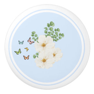 Bouton De Porte En Céramique Porte en céramique - Floral