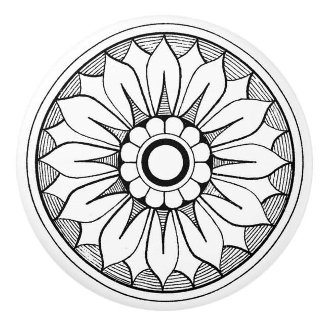 Bouton De Porte En Céramique Portes en céramique - Pétales (Devant)