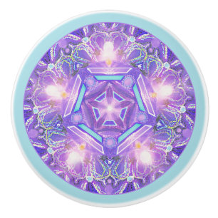 Bouton De Porte En Céramique Pourpre W1