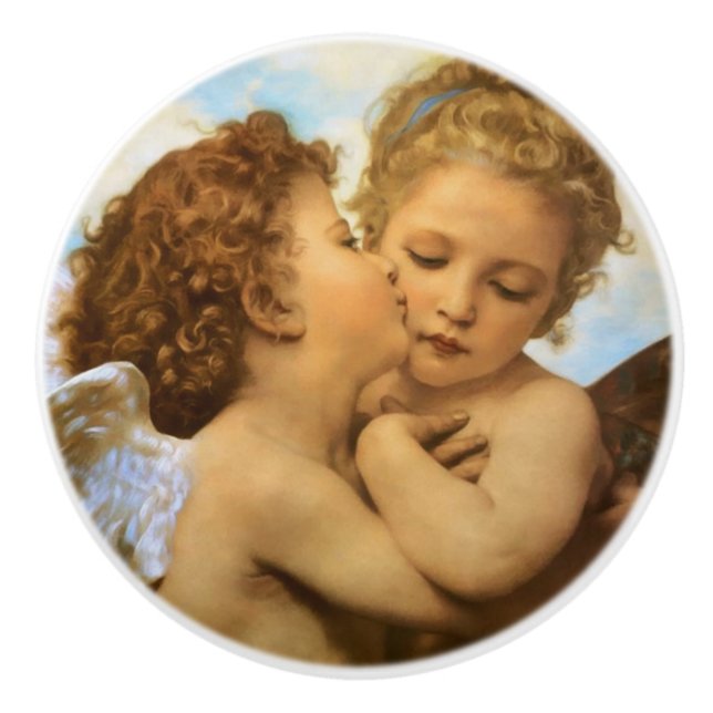 Bouton De Porte En Céramique Premier baiser (Devant)