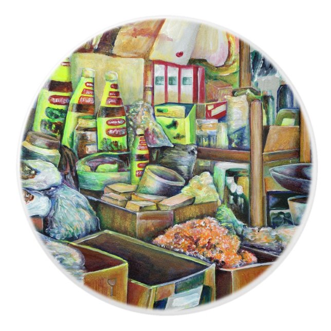 Bouton De Porte En Céramique Promesses charmantes d'un centre Fine Tekka Singap (Devant)