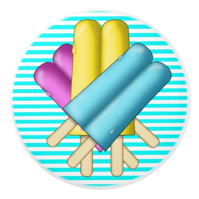 Bouton De Porte En Céramique Pulls de tiroirs Sweet Popsicle (Devant)