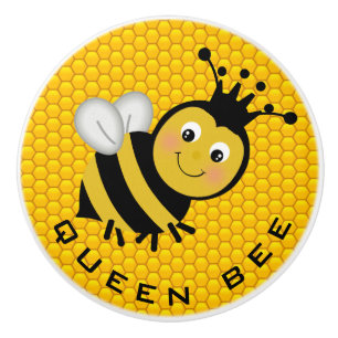 Bouton De Porte En Céramique Queen Bee