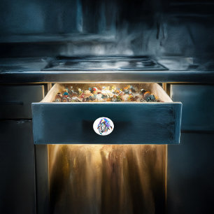 Bouton De Porte En Céramique Rainbow watercolor