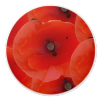 Bouton De Porte En Céramique Red Poppoes Design Ceramic Pull Handles