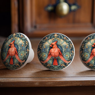 Bouton De Porte En Céramique Regal Cardinal Ceramic Knob Pull