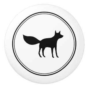 Bouton De Porte En Céramique Renard des bois
