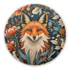Renard Élégant Inspiré de William Morris Fleuris