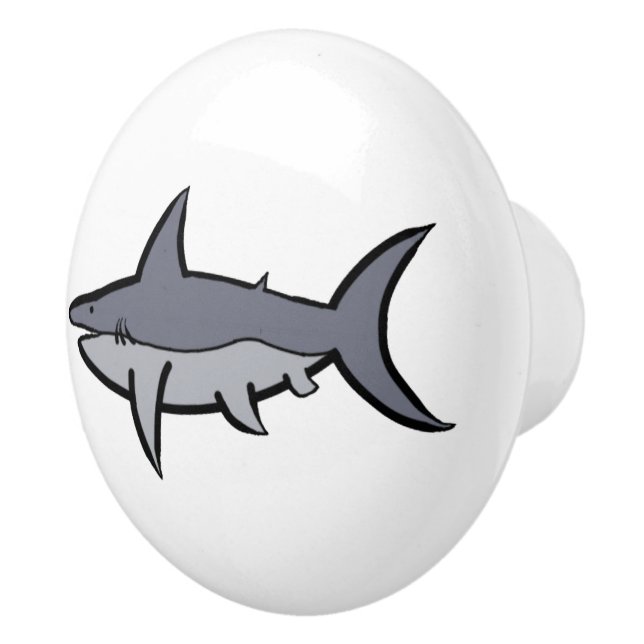 Bouton De Porte En Céramique Requins (Droite)