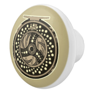 Bouton De Porte En Céramique Réservoir unique pour décors de pêche à la mou