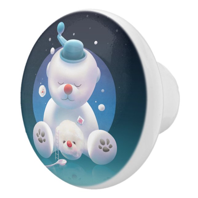Bouton De Porte En Céramique Rêve de Bichon Ice Shaver (Droite)