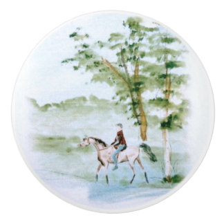 Bouton De Porte En Céramique Ron Hevener Morning Ride