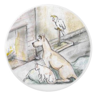 Bouton De Porte En Céramique Ron Hevener Temps Famille