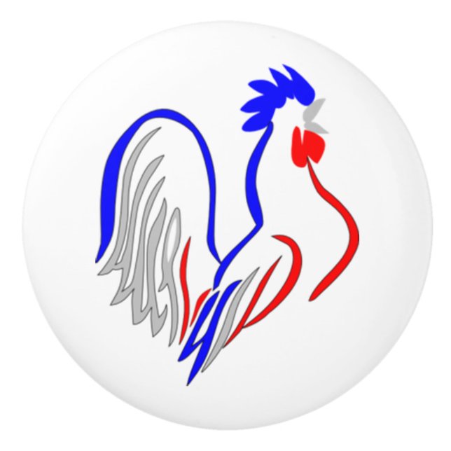 Bouton De Porte En Céramique Rooster français (Devant)