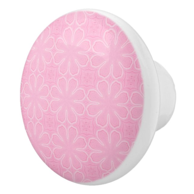 Bouton De Porte En Céramique rose (Droite)