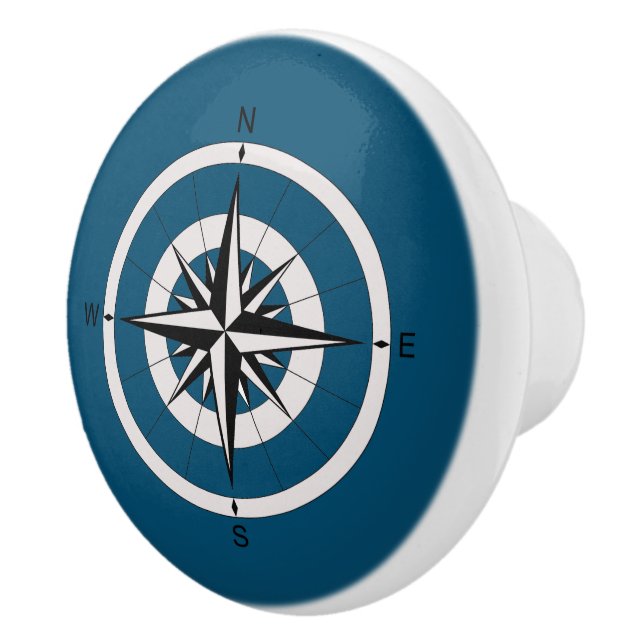 Bouton De Porte En Céramique Rose Compass (Droite)