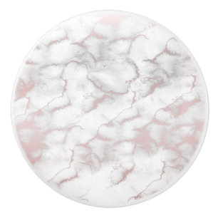Bouton De Porte En Céramique Rose Gold Rose Marbre Moderne Chic Tendance