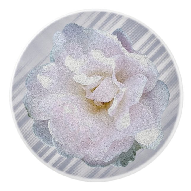 Bouton De Porte En Céramique Rose gris rose (Devant)