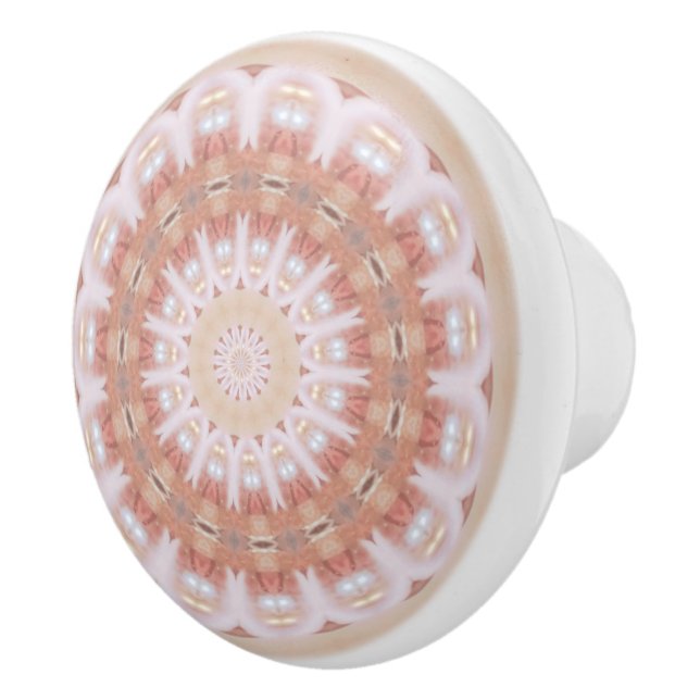 Bouton De Porte En Céramique Rose Mandela céramique Tire (Droite)