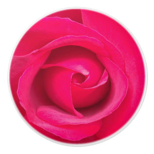 Bouton De Porte En Céramique Rose rouge romantique