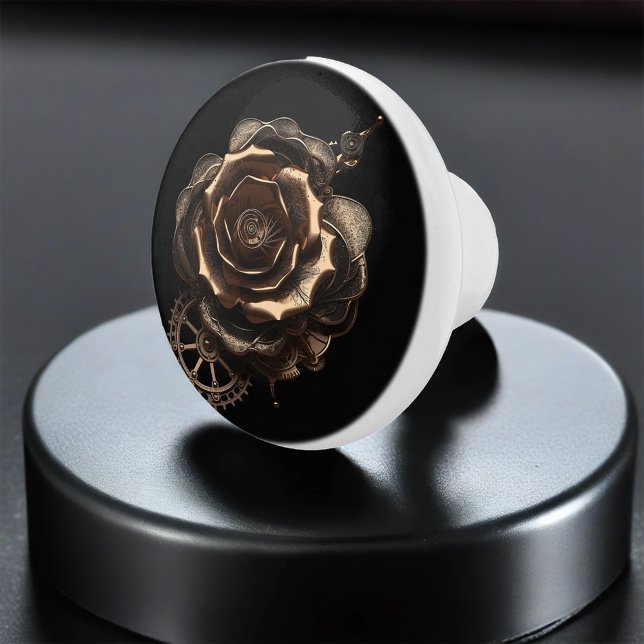 Bouton De Porte En Céramique Rose Steampunk (Créateur téléchargé)