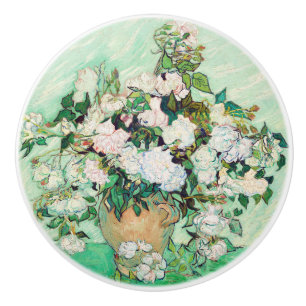 Bouton De Porte En Céramique Roses par Vincent van Gogh