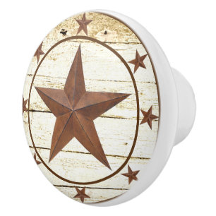 Bouton De Porte En Céramique Roue étoile rustique