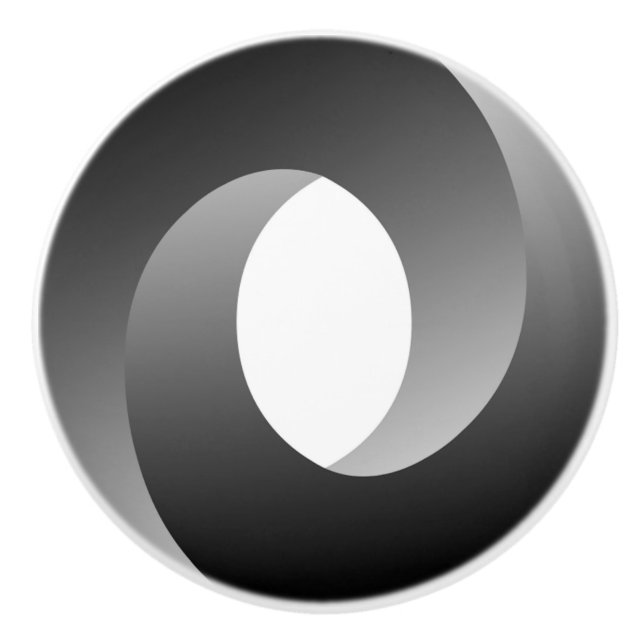 BOUTON DE PORTE EN CÉRAMIQUE ROUE SPIRALE (Devant)