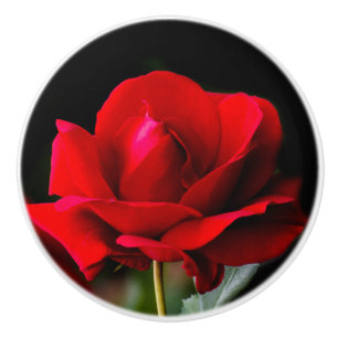Bouton De Porte En Céramique Rouge