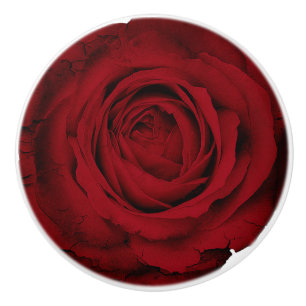 Bouton De Porte En Céramique Rouge Rose Glam Custom Dresser Knox Cabinet