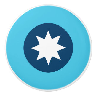 Bouton De Porte En Céramique Roundel du drapeau de l'État du Minnesota