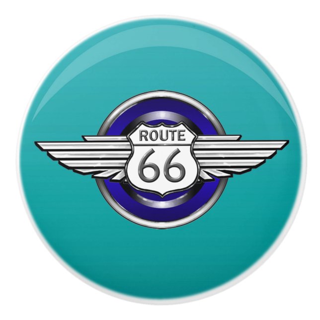 Bouton De Porte En Céramique Route 66 Ceramic Knobs - SRF (Devant)
