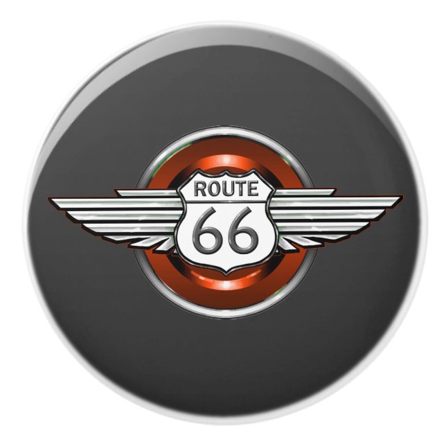 Bouton De Porte En Céramique Route 66 Ceramic Knobs - SRF (Devant)