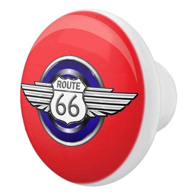 Bouton De Porte En Céramique Route 66 Tâches de tiroir - SRF (Droite)